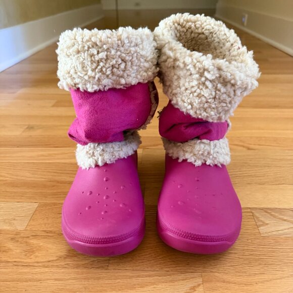 Crocs Nadia Boots in Berry Pink Size 8 - Picture 8 of 16
